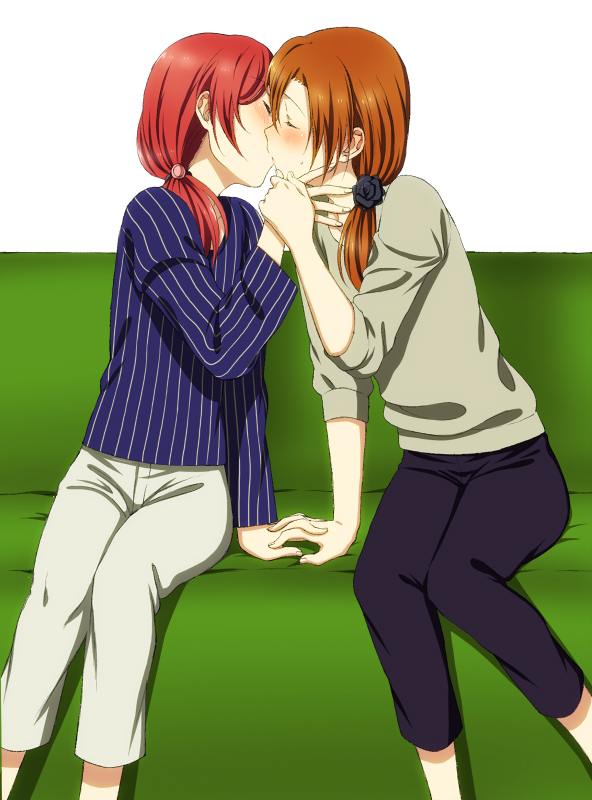 Новая юри хентай манга HonoMaki (Love Live) - Глава 3  (Утренний поцелуй)