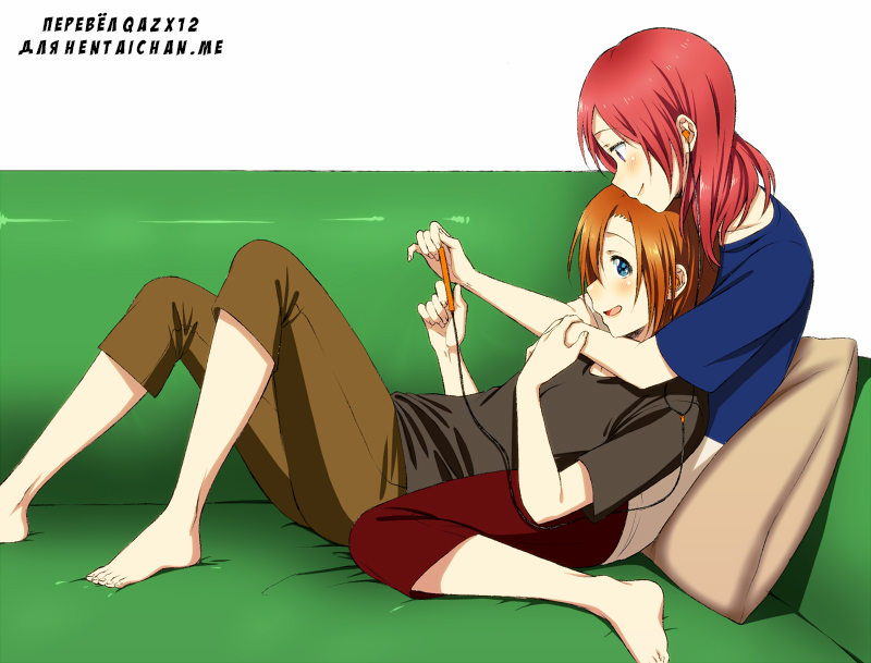 Новая юри хентай манга HonoMaki (Love Live) - Глава 3  (Утренний поцелуй)