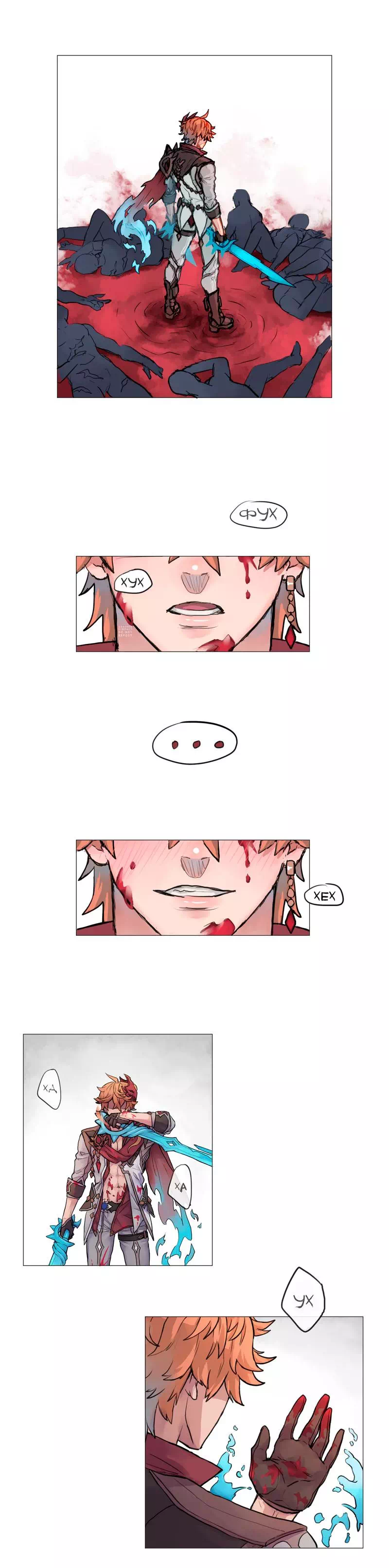 Порно комиксы яой Genshin Impact – Награда за послушание. Пейринг: Тарталья/Чжун Ли